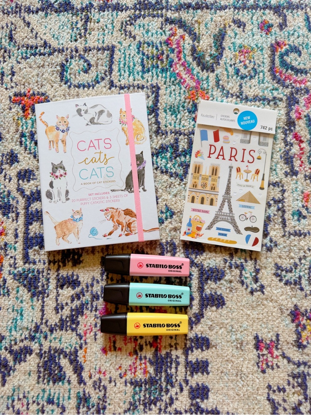 The Oui Oui Bundle – Stickers Highlighters Cat & Paris Theme